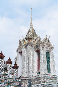 Low angle view of temple building against sky