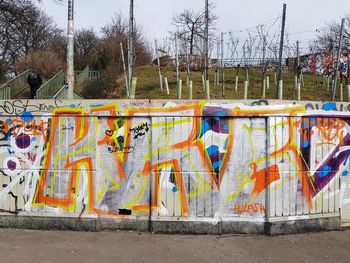 Graffiti on wall in city