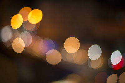 Defocused image of illuminated lights