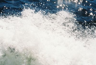 Waves splashing in water