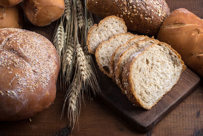 Close-up of bread on table