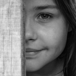 Close-up portrait of a beautiful young woman