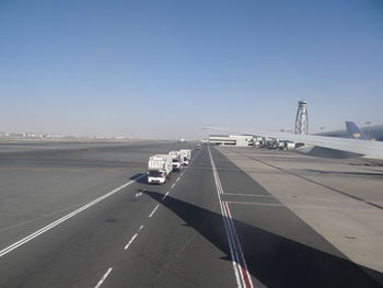 View of airport runway against sky