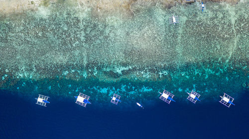 Boats in sea