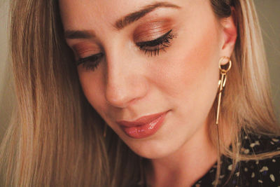Close-up portrait of woman