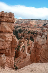 View of rock formations against sky