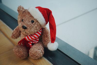 Close-up of stuffed toy on table at home