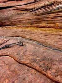 Full frame shot of cracked landscape