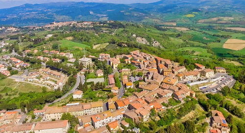 High angle view of townscape