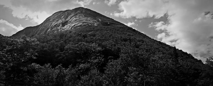 Low angle view of mountain against sky