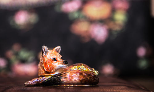 Close-up of stuffed toy on table