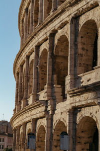Low angle view of historical building against sky