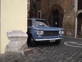 Vintage car on street