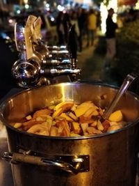 Close-up of food on table