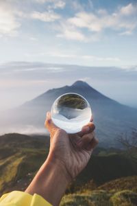 Looking through the crystal ball to make the scene look unique.