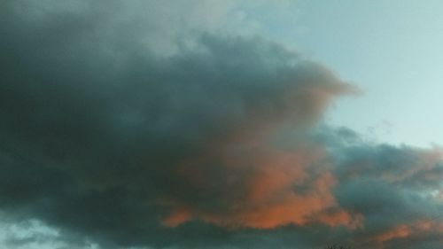 Low angle view of cloudy sky