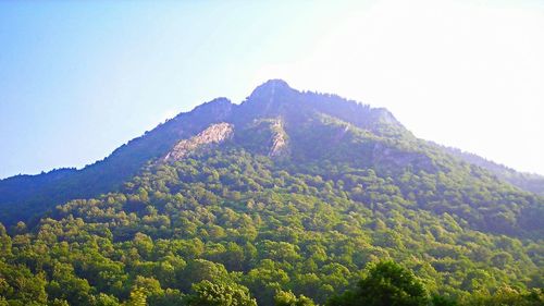 Scenic view of mountains against clear sky