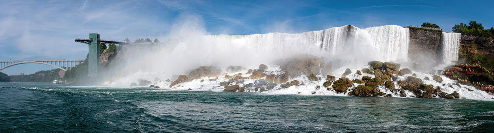 Panoramic view of waterfall