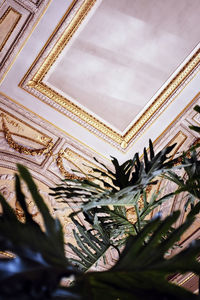 Low angle view of ornate ceiling in building
