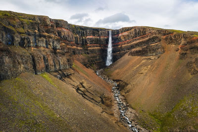 Scenic view of waterfall