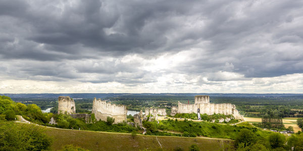 Panoramic view of castle against sky