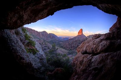 Scenic view of rocky mountains