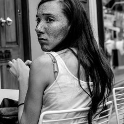 Woman looking away