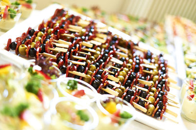 Close-up of chocolate cake served on table