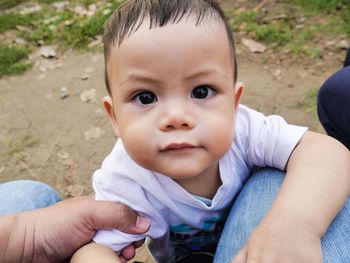 Portrait of cute baby boy