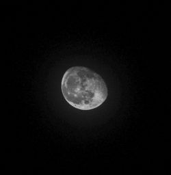 Moon in sky at night