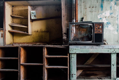 View of an abandoned television