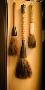 Close-up of paintbrushes