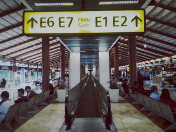 Road sign at airport