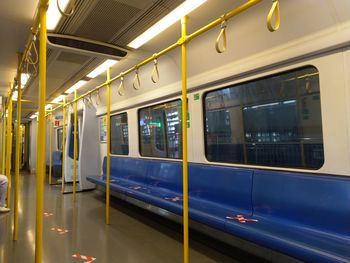 Train at railroad station platform