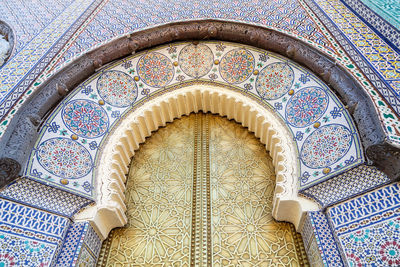 Low angle view of ornate wall