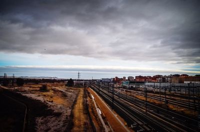 Road against cloudy sky