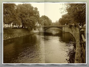 Bridge over river in city