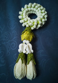 High angle view of flowers on table