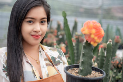 Portrait of a smiling young woman