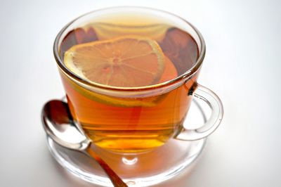 Close-up of tea in cup