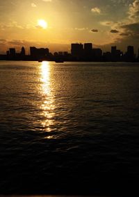 View of sea at sunset