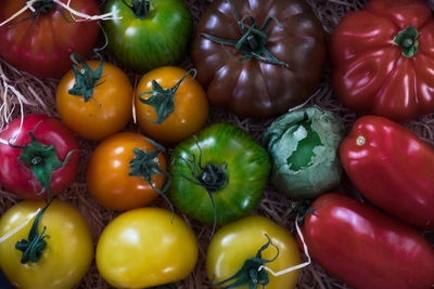 Full frame shot of bell peppers