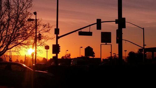 Street light at sunset