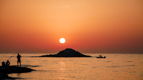 Sunset at in mediterranean sea