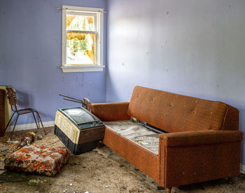 Interior of abandoned house