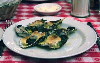 Close-up of served food