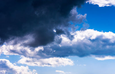 Low angle view of clouds in sky