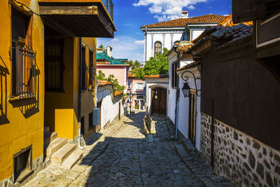 Street amidst buildings in town