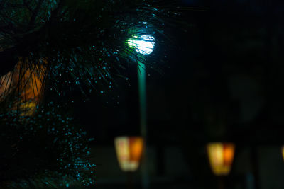 Close-up of illuminated lights