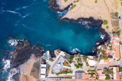 High angle view of swimming pool